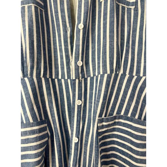 Women’s Myrtlewood of California Cotton Retro Shirt Dress 1X Striped Cottage - Picture 9 of 11